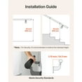 thumbnail image 4 of KFFKFF Wall Mounted Stair Handrail, 10ft Pipe Staircase Railing, Black Galvanized Aluminum, 1.26 inch Diameter, Indoor & Outdoor Use, Industrial Hand Rail for Steps, Safety Baluster, 4 of 9