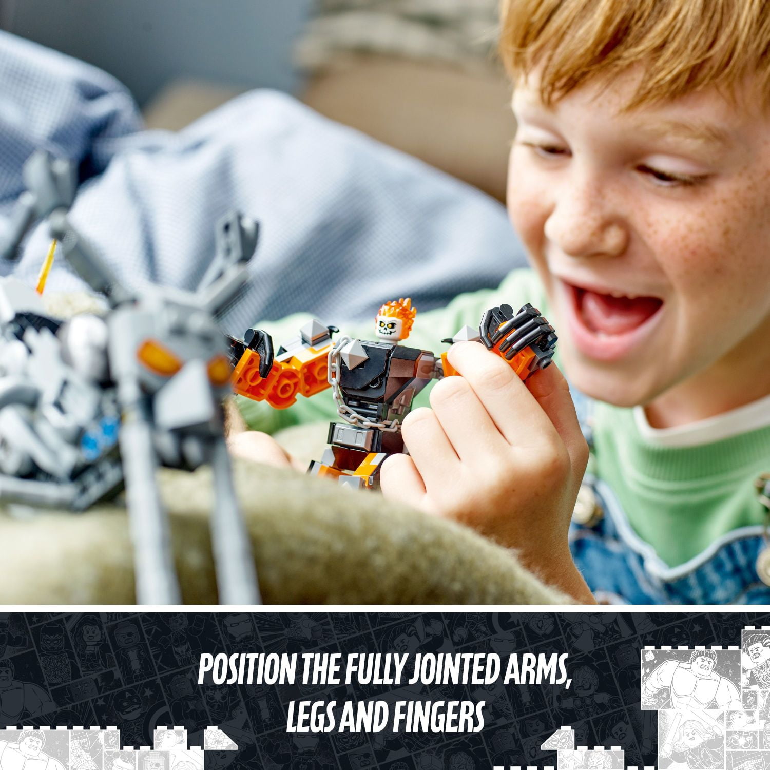 LEGO Marvel Ghost Rider Mech & Bike Building Toy for Boys & Girls Ages 7+ - Marvel Superhero Toy W/ Movable Action Figure - Gift for Kids & Fans - 76245