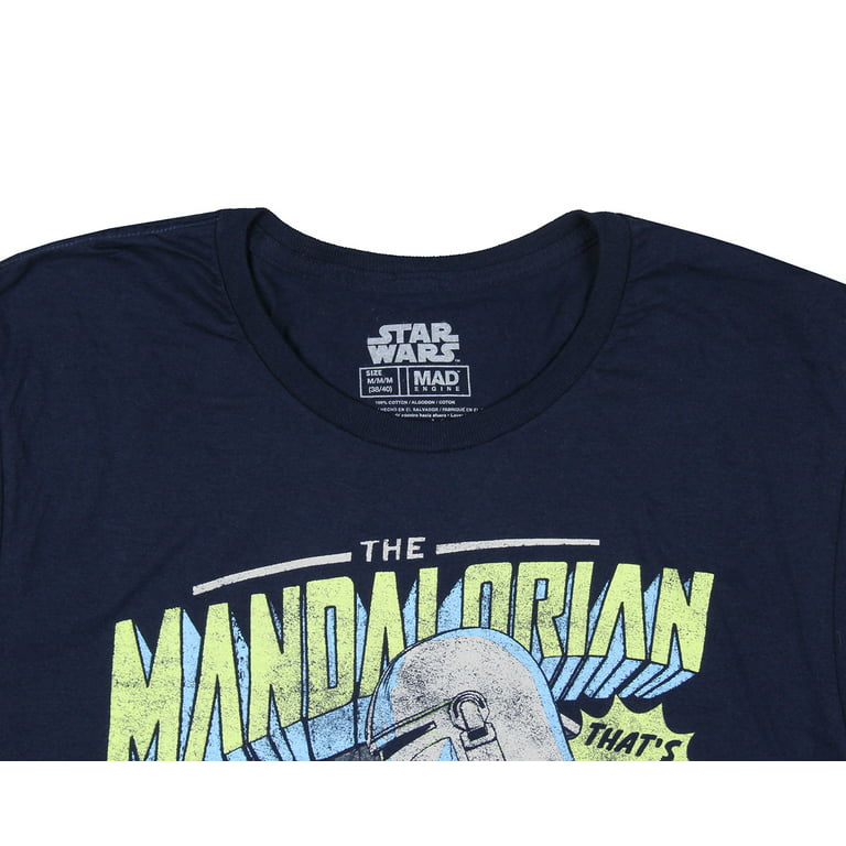 Men\'s A The Mandalorian Shirt Not Yoda LG T- Toy Star Baby Distressed That\'s Wars