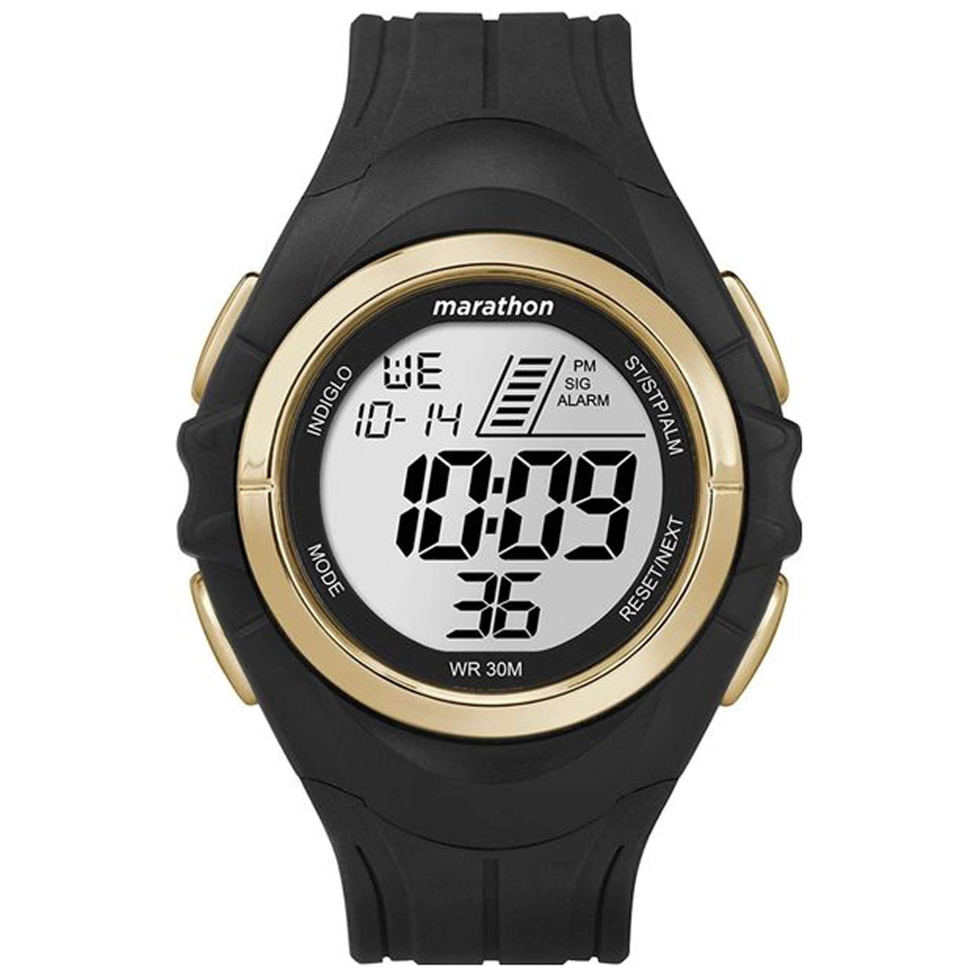 Timex TW5M20900 Unisex Marathon Black Resin Strap Digital Watch Walmart