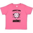 thumbnail image 3 of Inktastic I Really Love Anime with Cute Anime Cat and Hearts Boys or Girls Baby T-Shirt, 3 of 5