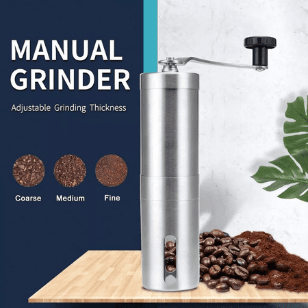 

Handheld Manual Coffee Grinder Stainless Steel Ceramic Burr Bean Mill