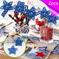thumbnail image 2 of ​2.4" Handwoven Rattan Star Decor 2-Pack - Multicolor Vase Fillers, Christmas Ornaments & Cat Toys (Dark Blue)​, 2 of 6