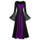 thumbnail image 2 of Womens Halloween Costumes 2024 Cosplay Gothic Dresses Dresses For Women Costumes Trumpet Sleeves Gothic Retro Gown Strap High Waist Cosplay Dress, 2 of 7