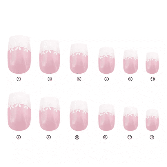 Press On Nails Natural Length French Finish