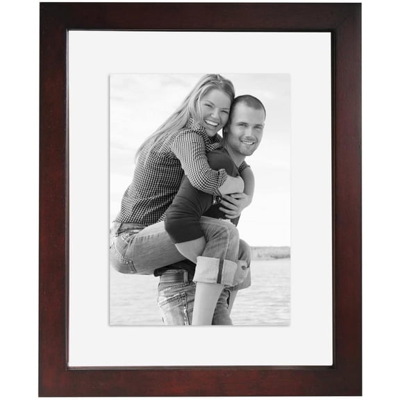 MCS 8x10" Float Wood Frame for a 5x7" Photograph, Molding 3/4", Walnut