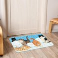 Cat in The Snow Bath Rugs Absorbent Non Slip Door Mats Soft Carpet