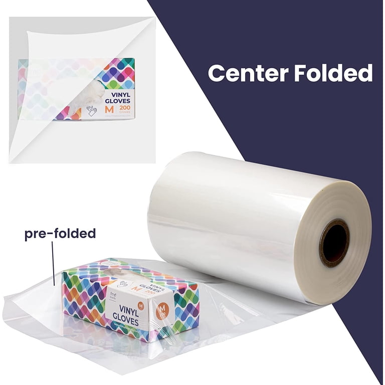 Clear Shrink Wrap Film - 22" Width, 500 Feet, 75 Gauge - Great For Heat Sealing & Packaging