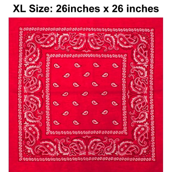 Pink Paisley Design XL 26 X 26 Cotton Scarf Bandana