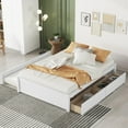 thumbnail image 3 of Full Size Platform Bed Frame with 2 Drawers and Twin Size Trundle, Mattress Foundation, No Box Spring Needed, 2 Large Storage Drawers for Storage, Non-Slip Without Noise, 3 of 8