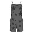 thumbnail image 2 of Sexy Pijama Conjunto para las Mujeres Gradiente Eslinga sin Mangas Tanque Empalme Pantalones Cortos Casual Pijamas Conjunto, Poliéster, 2 of 5