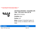 thumbnail image 2 of Left Exhaust Manifold - Compatible with 1988 - 1997 Ford F-250 5.8L V8 1989 1990 1991 1992 1993 1994 1995 1996, 2 of 2