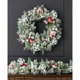 thumbnail image 3 of 60 inch Snowy Cottage Mantel Swag, Pre-Lit with LED Fairy Lights, Artificial Flocked Greenery with Christmas Cottages, Battery-Operated Indoor Home Décor - by Seasonal LLC, 3 of 4