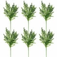 thumbnail image 2 of 6 Pcs Christmas Artificial Pine Branches, Green Plants Pine Needle Branch for DIY Garland and Home Garden Decoration 17.8 Inch Green, 2 of 9