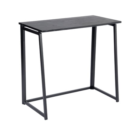 Homy Casa Small Folding Desk 31.5 Inch Spaces Saving Foldable Computer Desks for Home Office Black