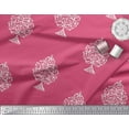 thumbnail image 3 of Soimoi Modal Satin Fabric Dot,Leaves & Floral Block Printed Fabric 1 Yard 42 Inch Wide, 3 of 3