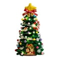 thumbnail image 2 of Lssam Table Top Christmas Tree Small, 11 Inch Mini Xmas Tree with Gold Star, Indoor Holiday & Party Desk Decor, 2 of 9