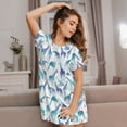 thumbnail image 3 of Xecao Cool Giraffe for Women's Loose Nightgown Sleepwear Short Sleeves Shirt Casual Print Sleepdress, 3 of 6