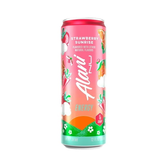 Alani Nu Energy Drinks Strawberry Sunrise, Pink Slush, Juicy Peach Flavors Variety Pack Sugar-Free, Low-Calorie, 200mg Caffeine, 12 fl oz (Pack of 6)