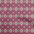thumbnail image 1 of oneOone Georgette Viscose Dark Magenta Fabric Asian Kilim Sewing Craft Projects Fabric Prints By Yard 42 Inch Wide, 1 of 5