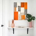 thumbnail image 4 of Canvas Wall Art Abstract Gary Orange Paint Canvas Art Print Retro Mottled Oil Painting Retro Pictures Wall Decor for Living Room Bedroom Artwork Decorations Stretched Framed Ready to Hang 8"x10", 4 of 9