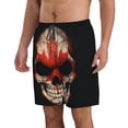 thumbnail image 2 of Canadian Flag Skull Mens Swim Trunks Quick Dry Beachwear Sports Running Swim Board Shorts Bathing Suits Xx-Large, 2 of 7