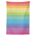 thumbnail image 3 of Ambesonne Vintage Rainbow Tablecloth Rectangular Table Cover, Retro Stripes, 60"x84", Multicolor, 3 of 4