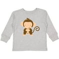 thumbnail image 3 of Inktastic Happy Monkey Boys or Girls Long Sleeve Toddler T-Shirt, 3 of 5