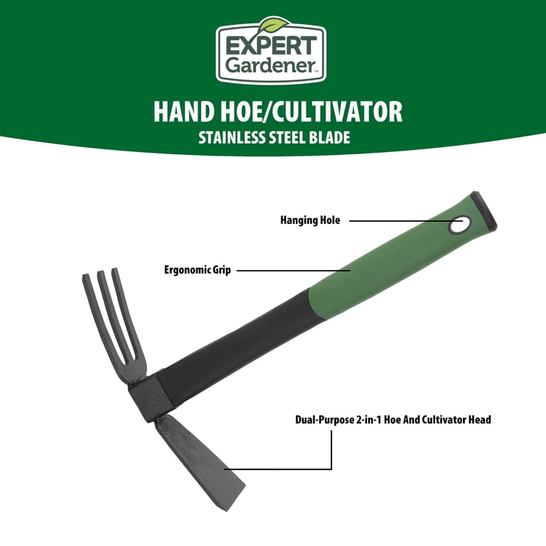 Expert Gardener Hand Hoe Cultivator, 2-in-1 photo 2