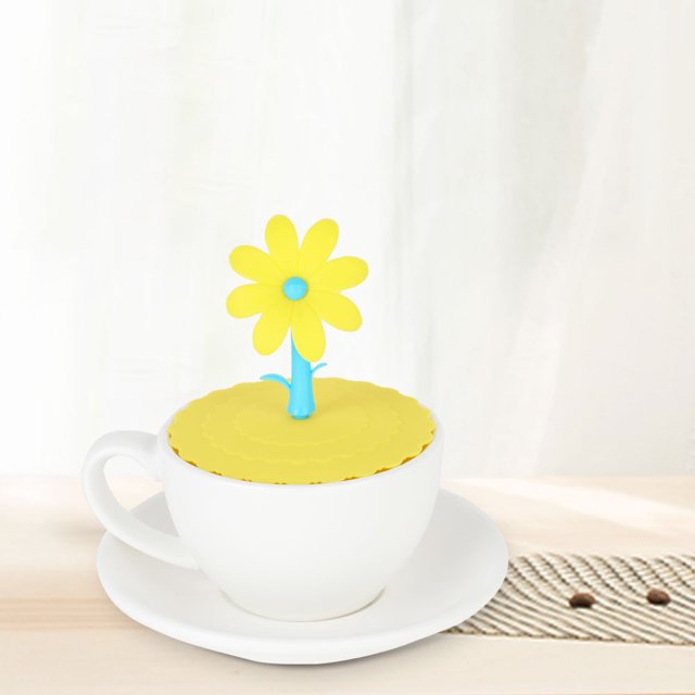Tapa de silicona, tapas de taza de dibujos animados de árbol joven, cubierta de taza de silicona, tapas de taza, claridad notable