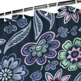 thumbnail image 3 of Pioneer Flower Floral Print Pattern Shower Curtain 72"x72" ,Bathroom Decorative Shower Curtains Set with 12 Hooks,Modern Waterproof Washable Shower Curtain, 3 of 6