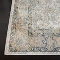 thumbnail image 3 of SAFAVIEH Valencia Maria Oriental Polyester Runner Rug, Ivory/Blue, 2' x 8', 3 of 8