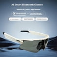 thumbnail image 2 of AI Translation Smart Glasses with Bluetooth Audio, Real-Time Multi-Language Translation, Open-Ear Headphones, Voice Assistant, Sports Cycling Smart Eyewear, 2 of 6