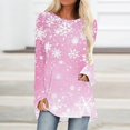 thumbnail image 2 of YUGYXL Womens Long Tunics Tops to Wear with Leggings Long Sleeve Blouses Shirts Pink XL, 2 of 5