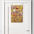 thumbnail image 2 of Banana Hanging Pocket Organizer, Modern Exotic Fruits on a Background of Small Polka Dots, Printed Polyester Storage Bag with Pockets, 14" x 20", Pastel Pink Yellow, 2 of 2