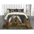 thumbnail image 3 of Ambesonne Animal Quilted Bedspread Set 3 Pcs, Penguin Couple Cuddling, King Size, Multicolor, 3 of 5