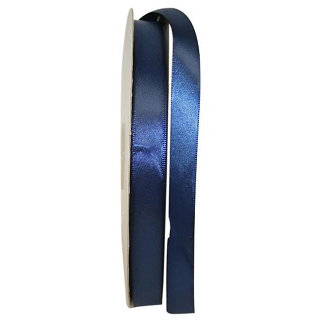 Reliant Ribbon 4950-055-03C Ruban Satin Double Face 0.625 Po. 100 Yards, Marine