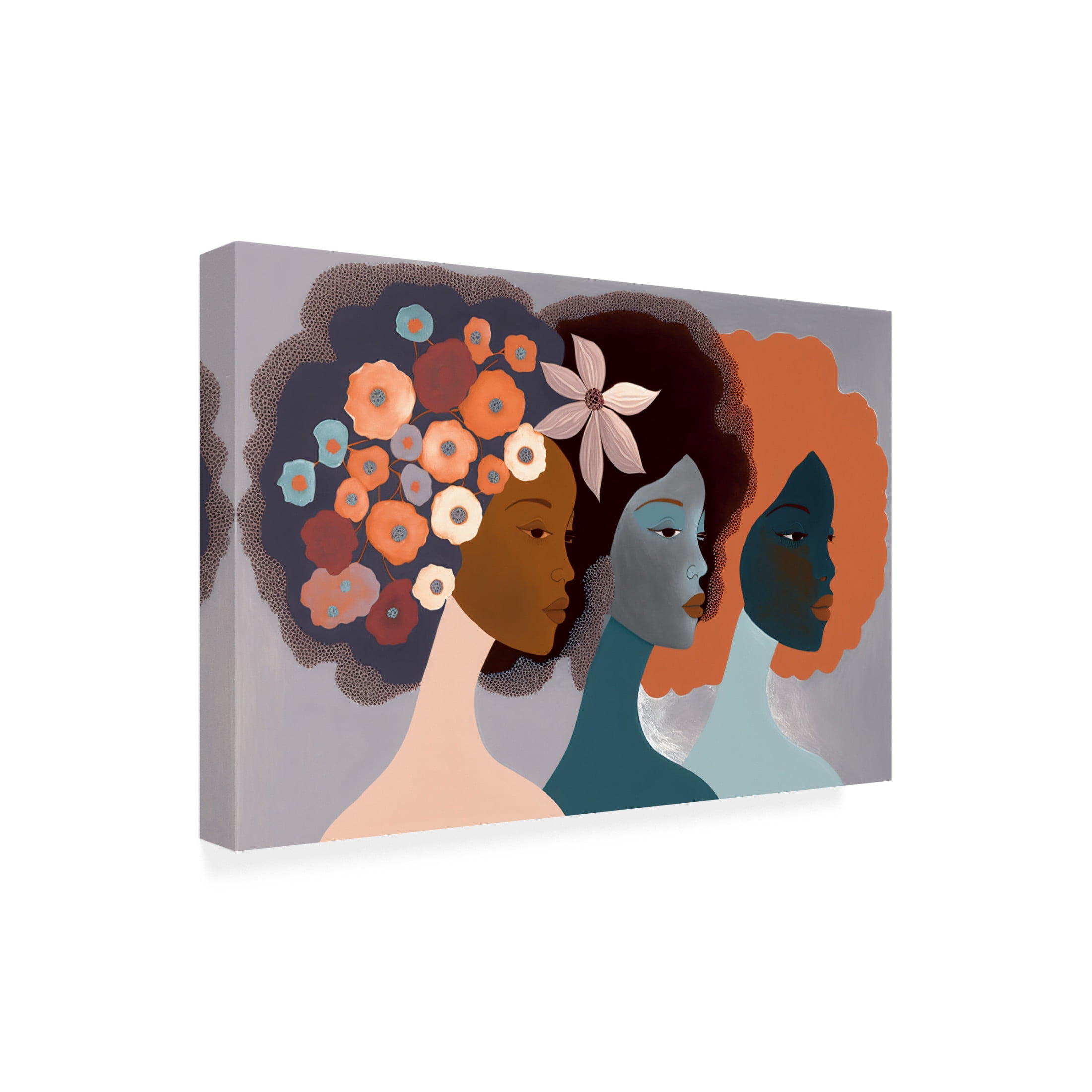 Canvas Wall Art - Ray Heere 'Mid Century Diversity Portraits 2' Wall Art for Living Room, Bedroom, or Office Décor by Trademark Fine Art - 32 x 22 Inches