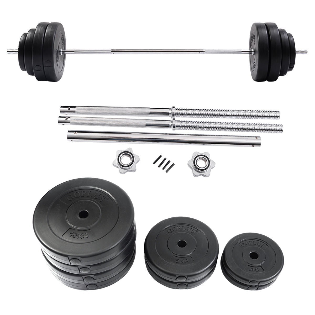 132 lbs Gym Lifting Exercise Barbell Dumbbell Set Steel