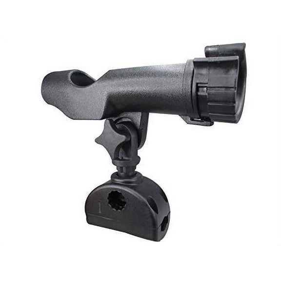 Pactrade Marine Boat Mount Adjustable Fishing Rod Holder 7/8'' - 1'' Round Rail Tube 180 Degree