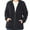 BLACK, variant on Women's Soft Sherpa Cotton Candy Teddy Coat Full-Zip Fleece Outer Jacket