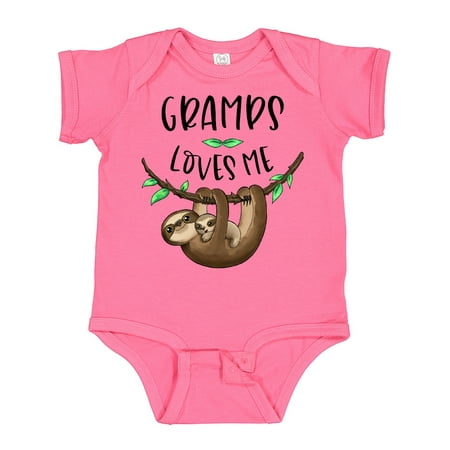

Inktastic Gramps Loves Me Cute Sloth and Baby Gift Baby Boy or Baby Girl Bodysuit