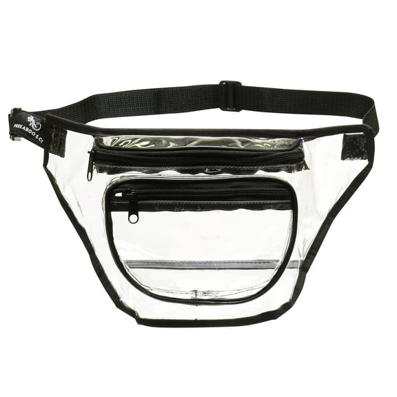 Clear Fanny Pack w/ 3 Pockets & Waist Strap - Vinyl - Peekaboo & Co