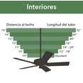 thumbnail image 3 of HUNTER, Tubo de Extensión para Ventiladores de Techo, Tubo para Interiores, Color Negro, 36" Pulgadas, Diámetro 3/4 Pulgada, Modelo 25147., 3 of 3