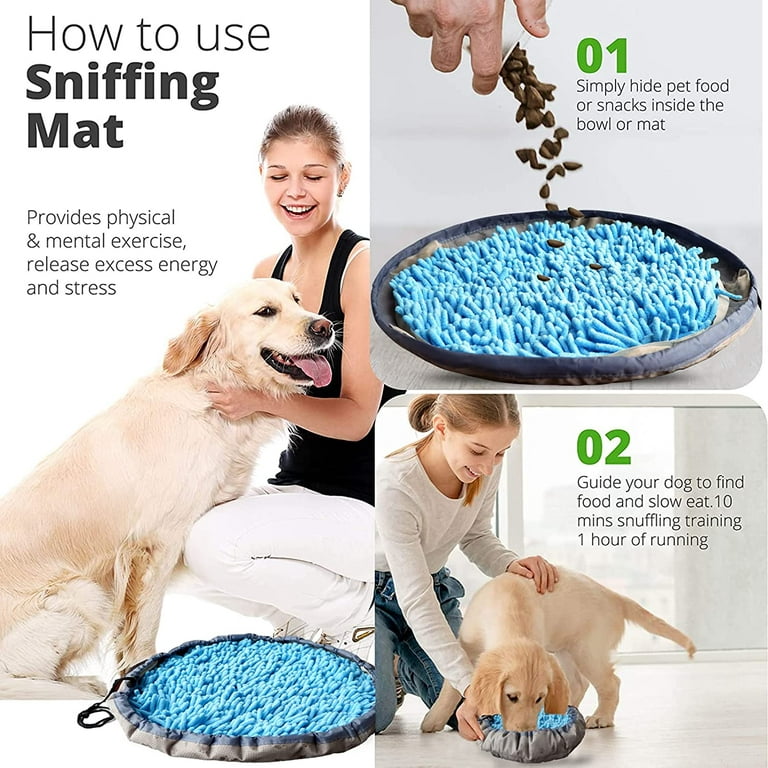  HOPET Snuffle Mat for Dogs Large Breed, Interactive Puzzle Dog  Food Mat, Easy to Clean, Durable, Mental Stimulation & Slow Feeding Game  for All Breeds, 28.3x28.3inch : Pet Supplies