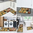 thumbnail image 3 of Coffee Kitchen Rugs Decor Set of 2s Set Kitchen Mat Washable Runner Rug 17"x47"+17"x23"(Gold), 3 of 5