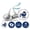 Navy Blue & White, variant on Darling Souvenir 190 Pcs DIY Candy Chocolate Labels Its A Girl Theme Stickers-Pink