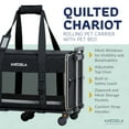 thumbnail image 3 of Katziela Quilted Chariot Pet Carrier With Removable Wheels and Double Telescopic Handle (Black) Pack 1, 3 of 7