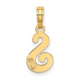thumbnail image 4 of Diamond2Deal 14K Yellow Gold Script Letter S Initial Pendant for Women (L- 0.59inch, W- 0.31inch), 4 of 6
