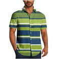 thumbnail image 2 of Awdenio Big and Tall Shirts for Men Striped Casual Short Sleeve Button Down Summer Beach Shirt Tropical Hawaiian Shirts, 2 of 6